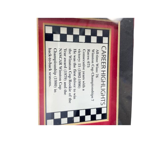 Dale Earnhardt Framed Memorabilia With Authentic Racing Tire Piece & Career High - Picture 4 of 8